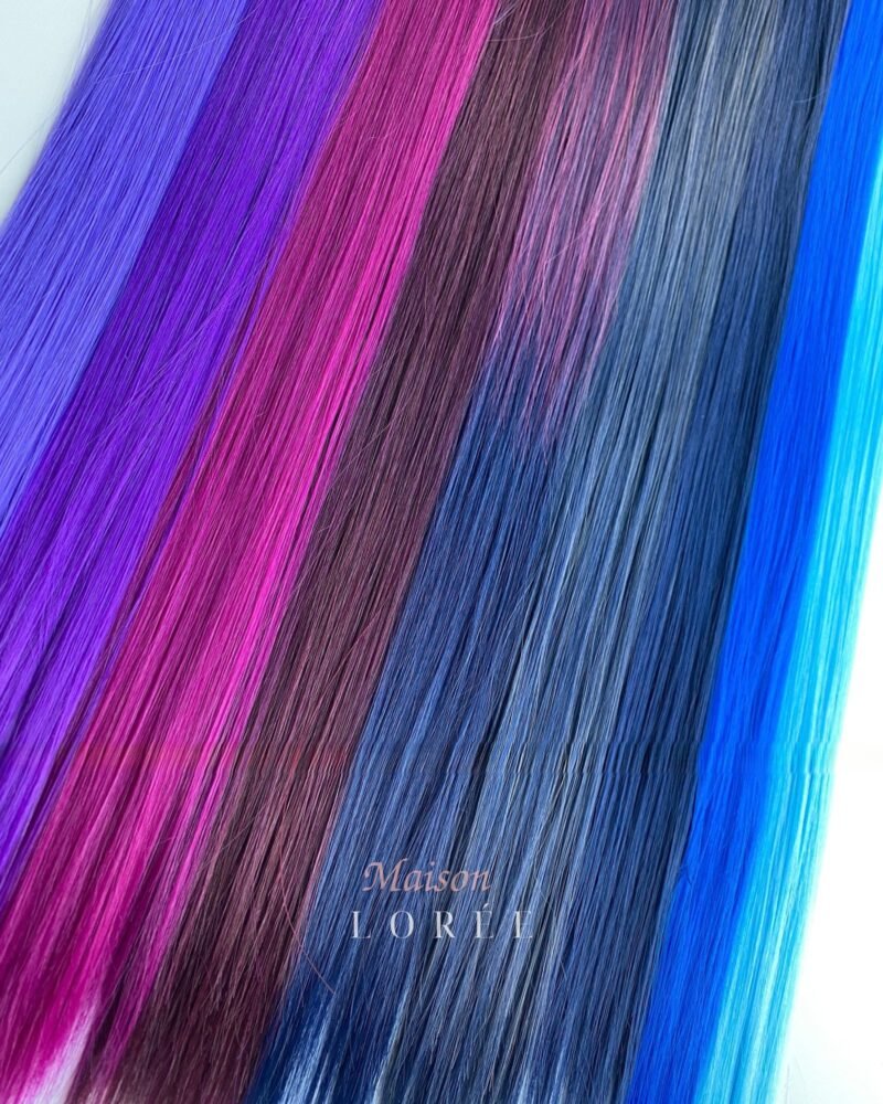 Extensions à clips de 61 cm (24 pouces) avec mèches — 60 cm, teinte multicolore