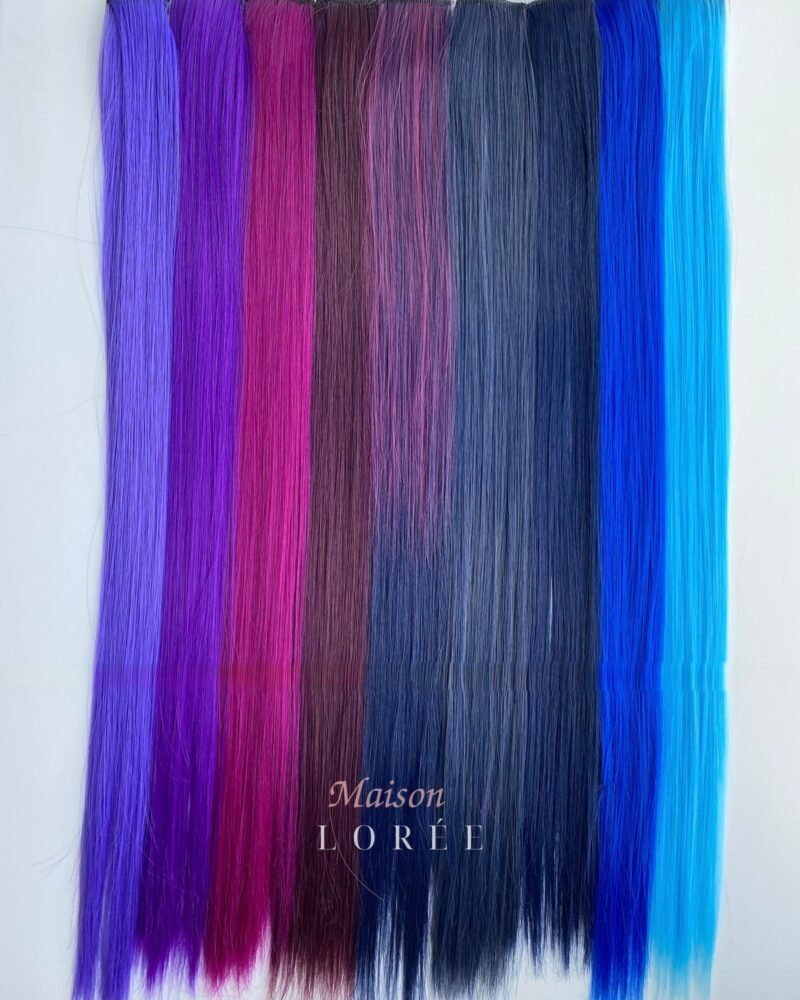 Extensions à clips de 61 cm (24 pouces) avec mèches