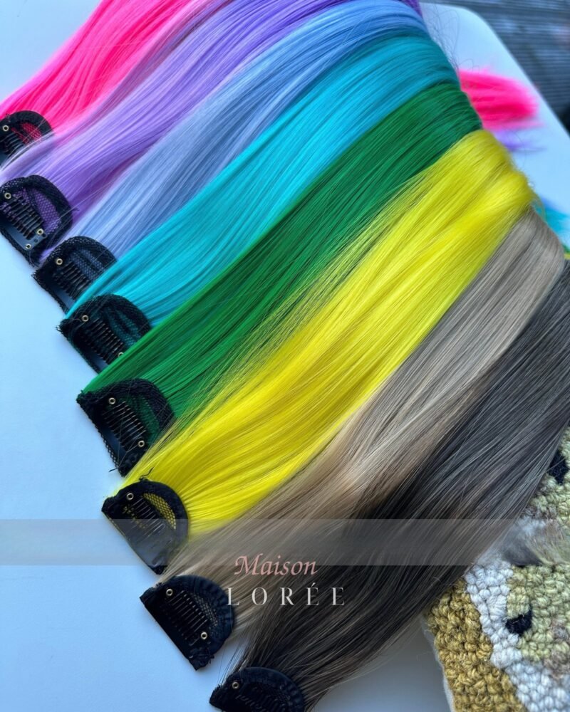 Extensions à clips de 61 cm (24 pouces) — Multicolore — 60 cm, teinte multicolore