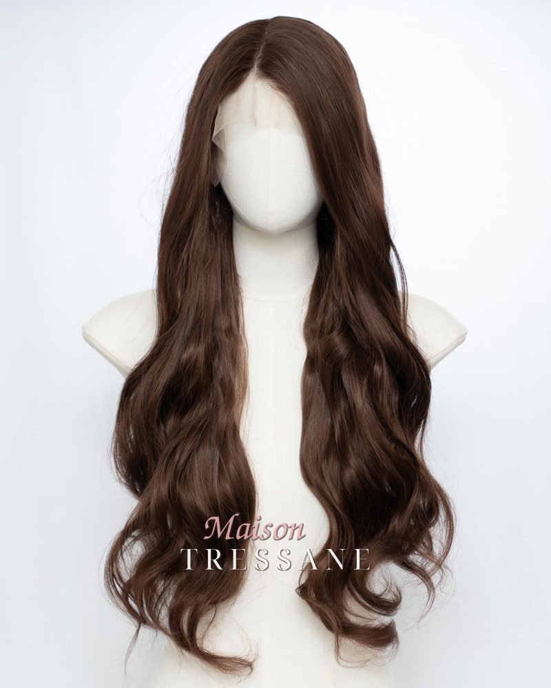 Perruque Lace Front Ondulée 13 x 4 Marron Chocolat