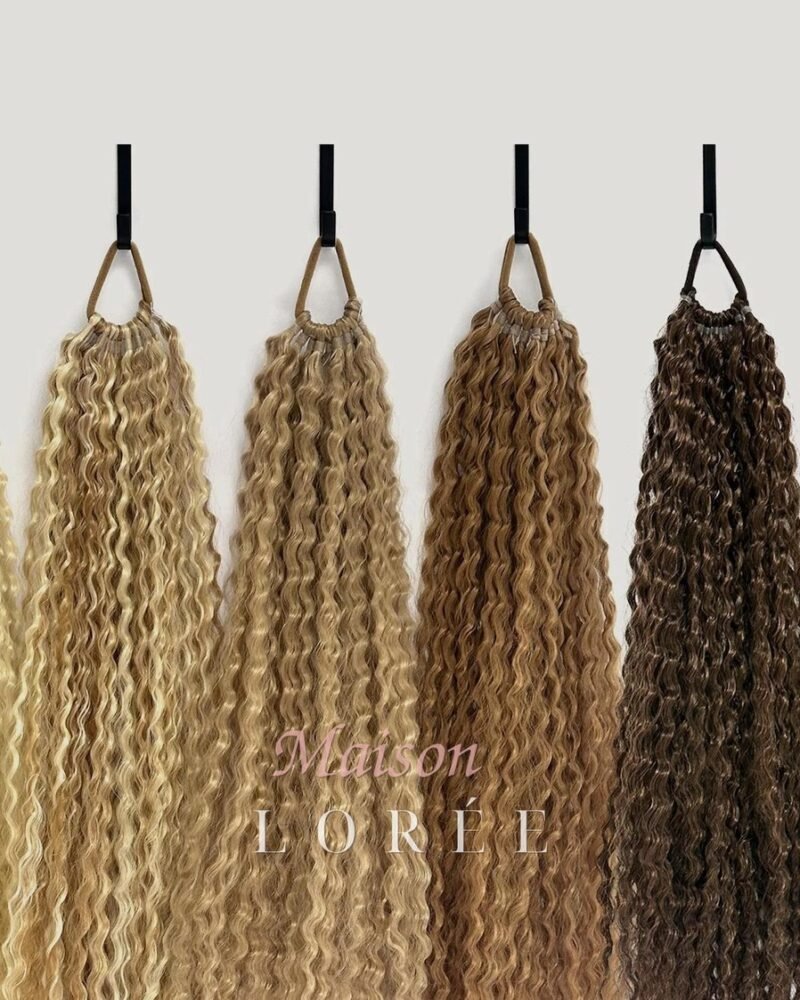 Extension de queue de cheval bouclée de 20 pouces — bouclée, 50 cm, teinte blond