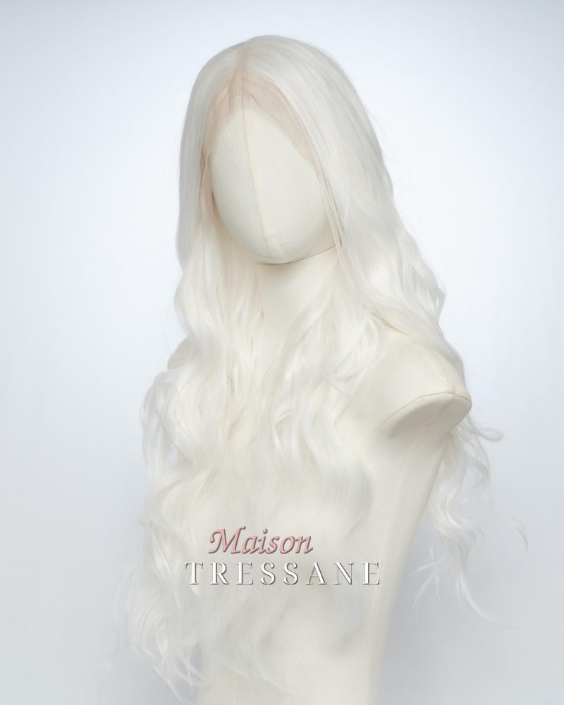 Perruque lace frontale blanche 13 x 4 61 cm