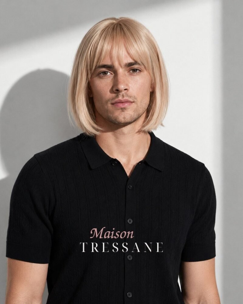 Perruque carré blond 30 cm — lace front