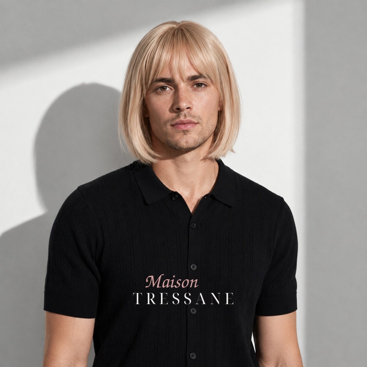 Perruque carré blond 30 cm — lace front