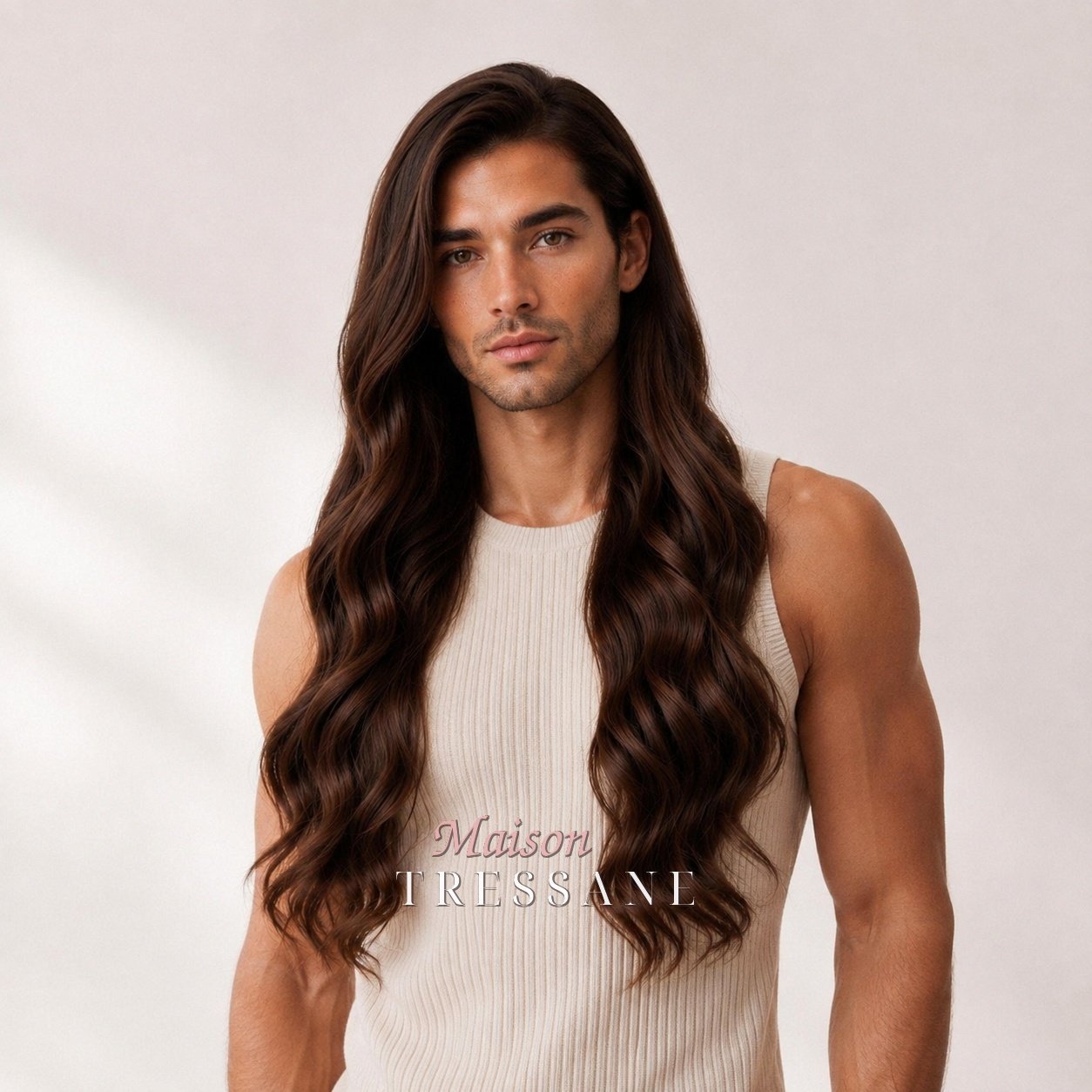 Perruque brun et chocolat ondulée — lace front