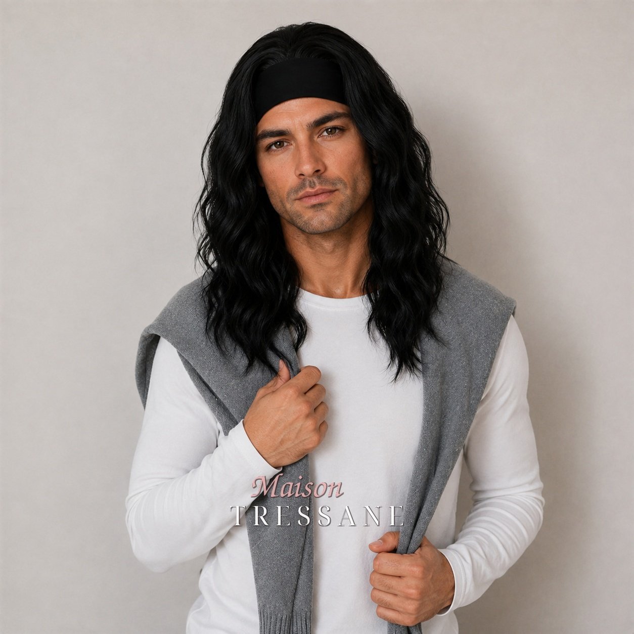 Perruque serre-tête ondulée 35 cm — lace front