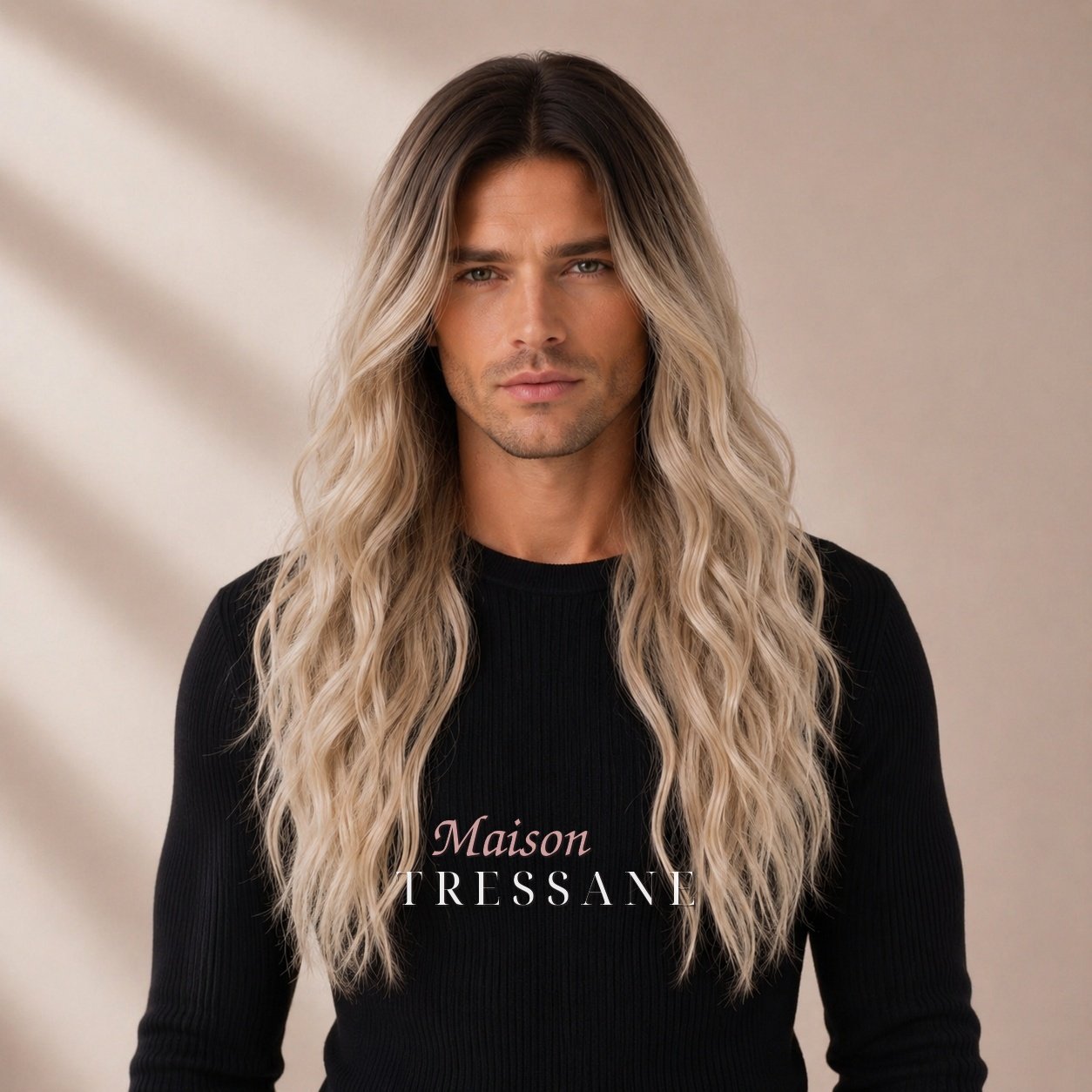 Perruque blond ondulée 55 cm — lace front