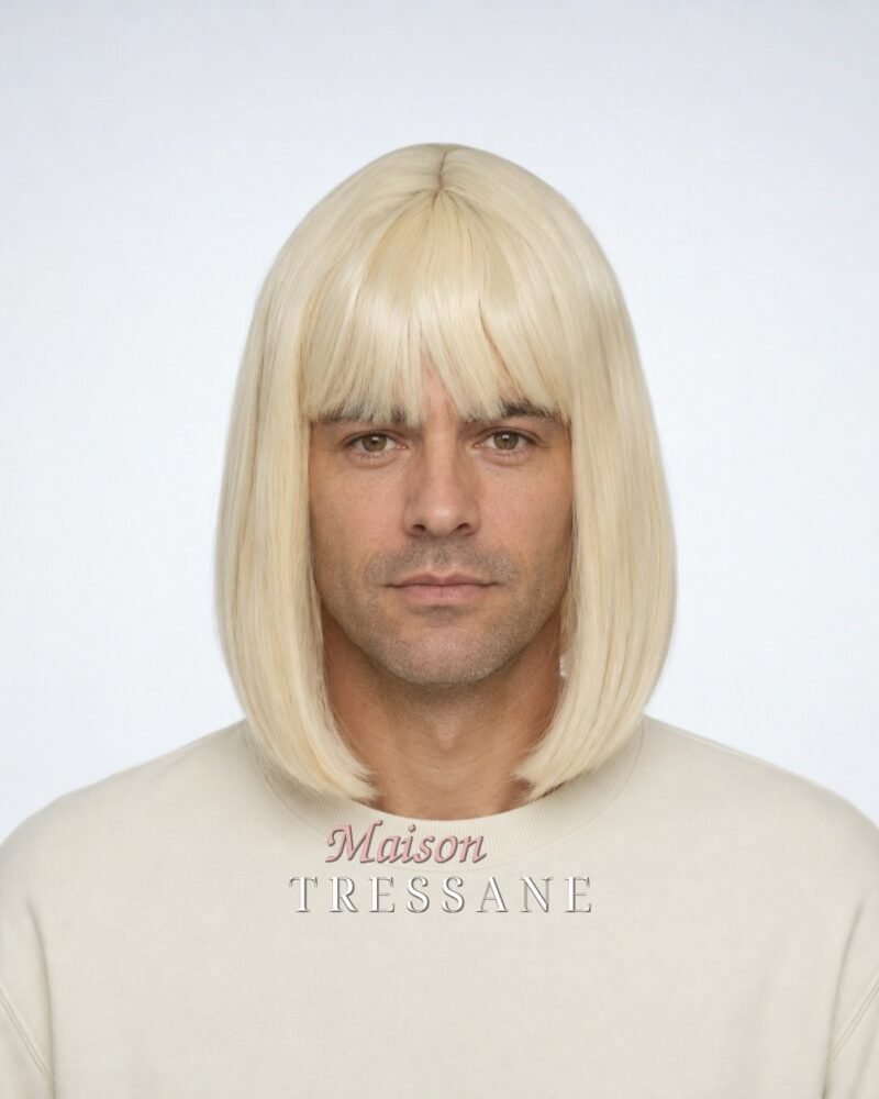 Perruque blond 30 cm — carré, lisse — lace front