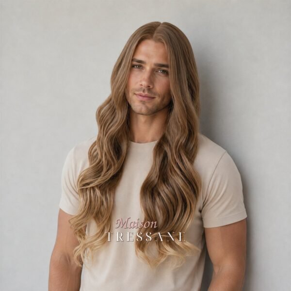 Perruque blond ondulée 60 cm — lace front