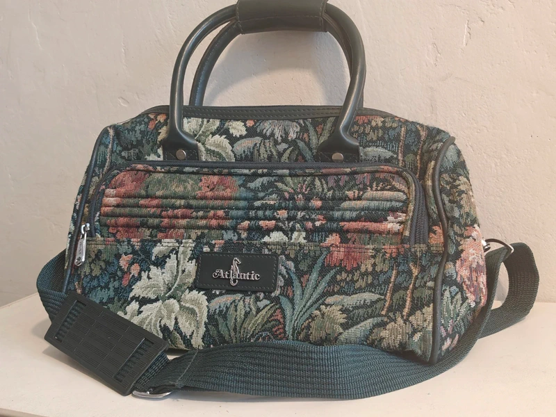 Sac de voyage en tapisserie gobelin Atlantic vintage années 80-90