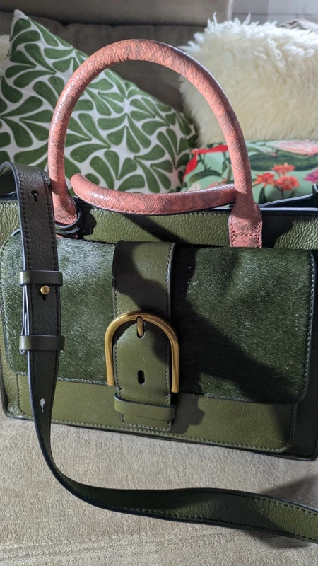 Sac Fossil kaki et rose