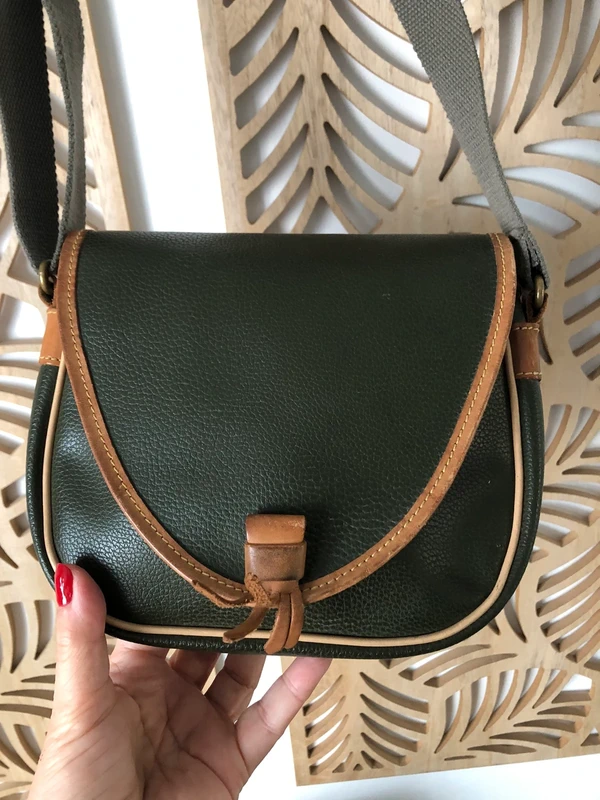 Petit sac bandoulière vert foret/ kaki vintage UPLA