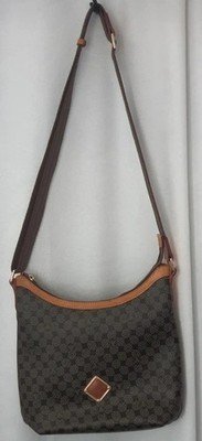 Sac bandoulière Pourchet extensible monogramme marron / cuir