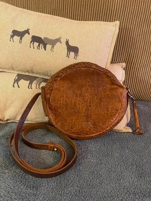 Sac bandoulière rond biba marron