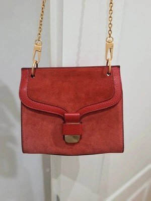 Sac bandoulière Coccinelle daim rouge Cross Body