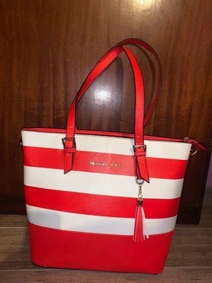 Sac grande Michael Kors rouge e blanche