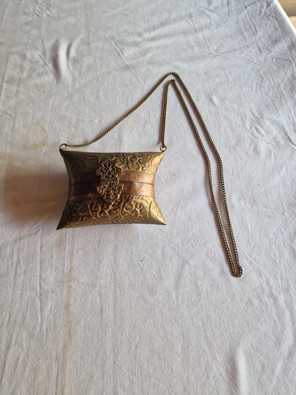 Sac de soirée, sac à main cuivre et laiton vintage