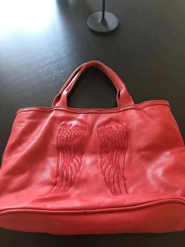 Sac cuir rouge