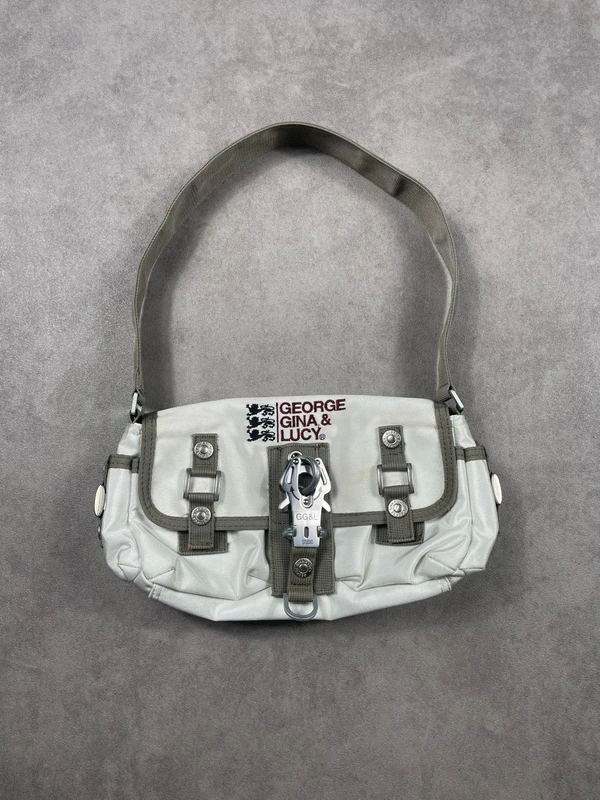 Sac à main baguette Lilli Putania crème kaki gris George Gina Lucy
