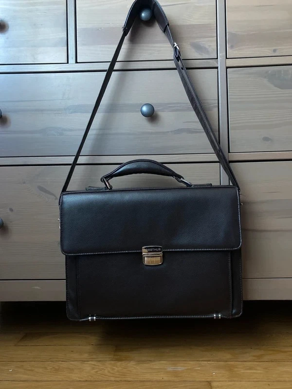 Oberthur Bradford - Cartable rigide 2 compartiments marron