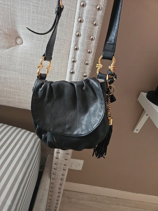 Sac bandoulière Roberto Cavalli noir en cuir