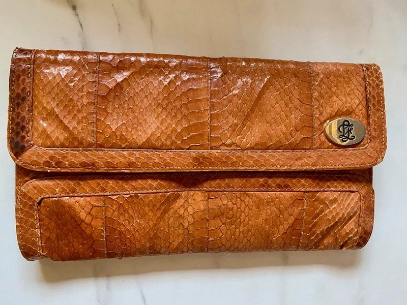 Sac pochette en python Jean Louis Scherrer vintage