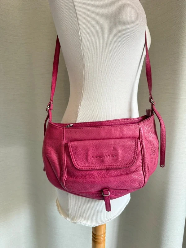 Sac en cuir rose Lancaster en très bon état