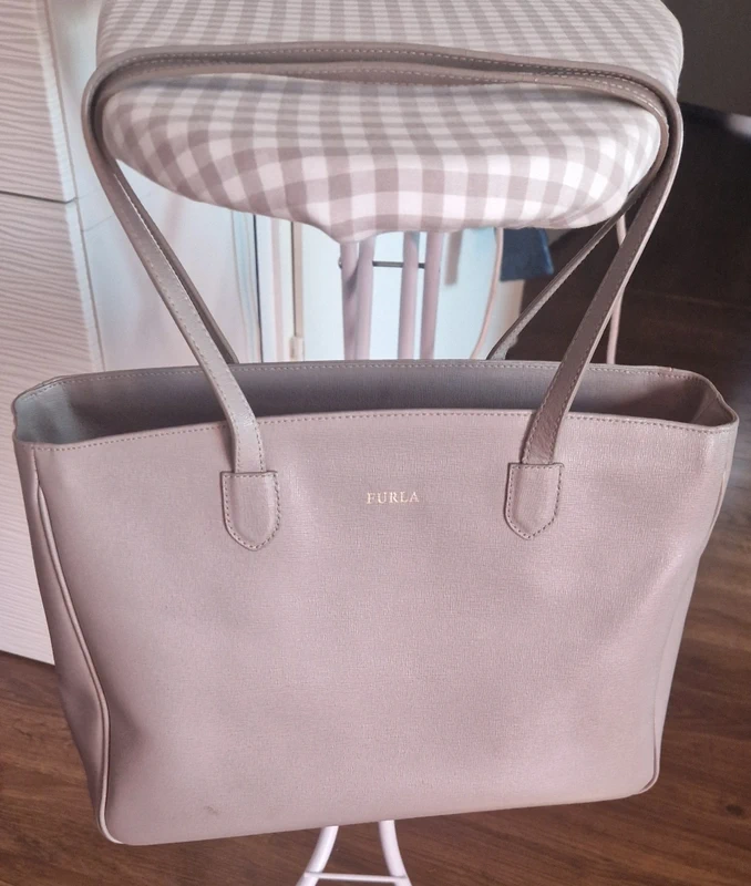 Sac cabas Furla cuir taupe