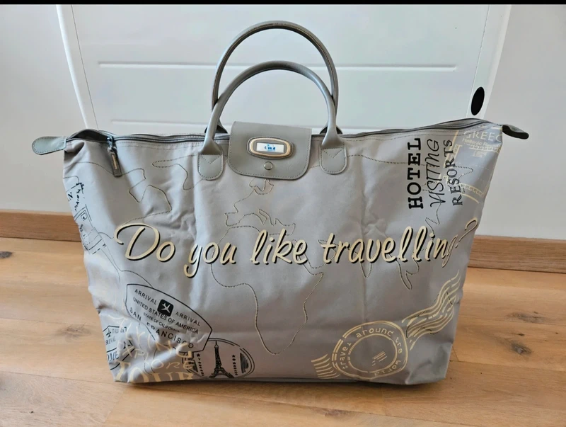 Grand sac de voyage fourre-tout. Kaki clair. 68cm/50cm/ 10cm. Fram