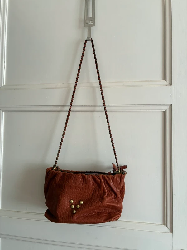 Sac bandoulière Virginie darling cuir bubble rouille