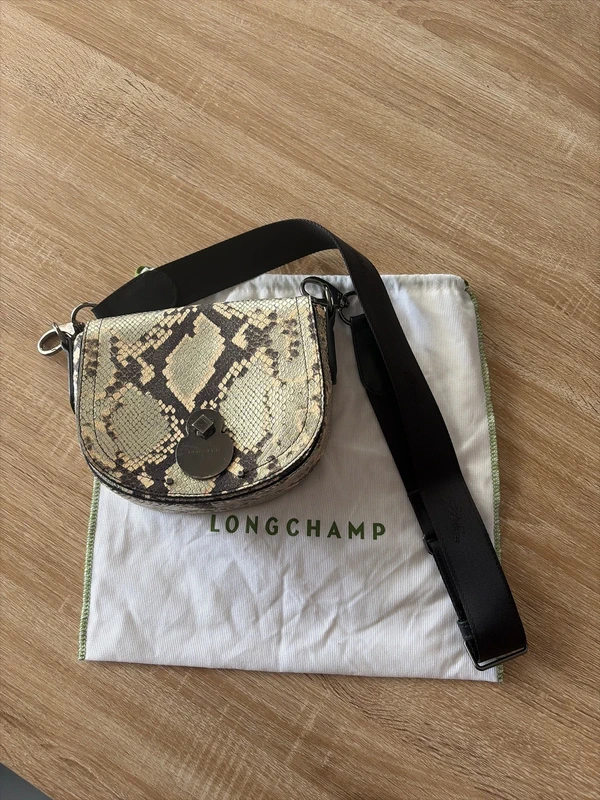 Véritable sac bandoulière longchamp effet python
