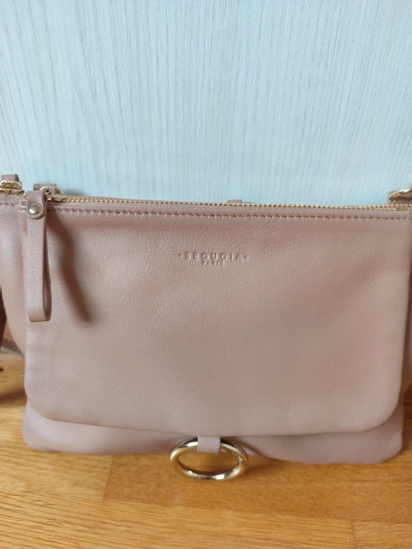 Sac à main cuir beige Sequoia Paris