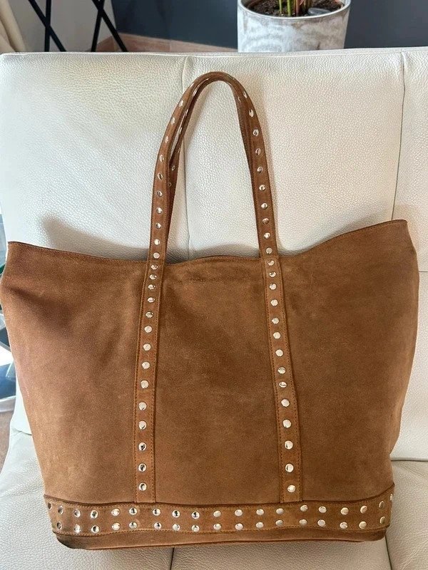 Sac cabas en daim camel Boutique Indépendante