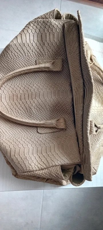 Sac en cuir beige