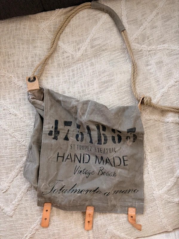 Sac en toile Cabas tropezien gris