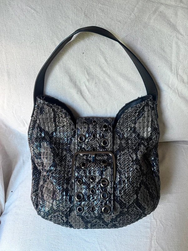 Sac porté épaule Alex Max snake print buckle