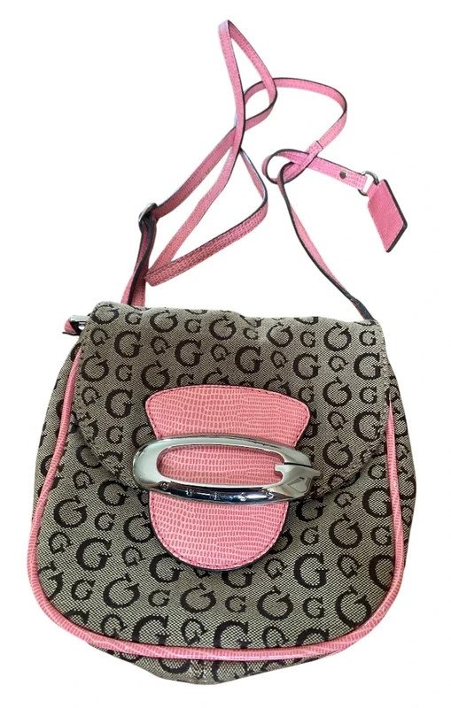 Sac GUESS bandoulière Vintage Y2K Monogramme Rose