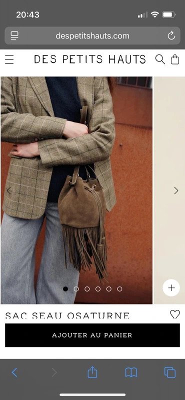 Sac bandoulière cuir Fossil metallic