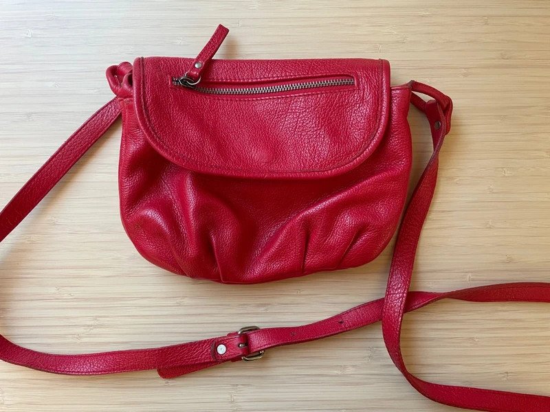 Sac Jenny rouge cuir Nat & Nin