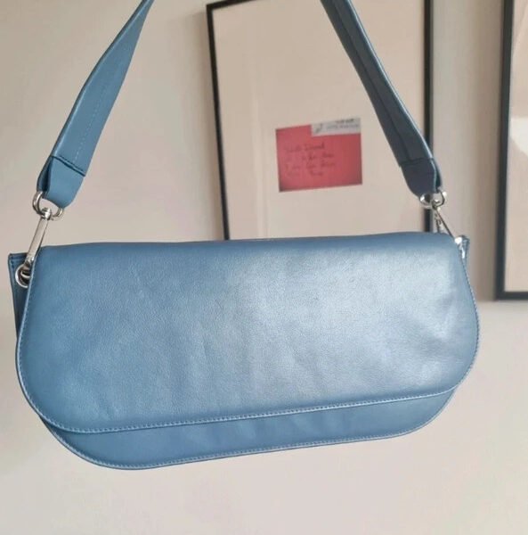 Sac Cos cuir bleue