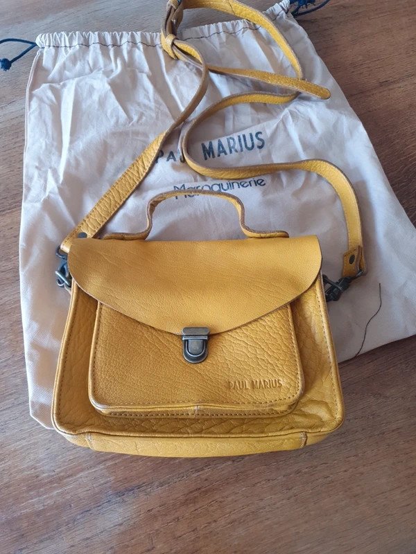 Sac à mains en cuir avec bandoulière Paul Marius