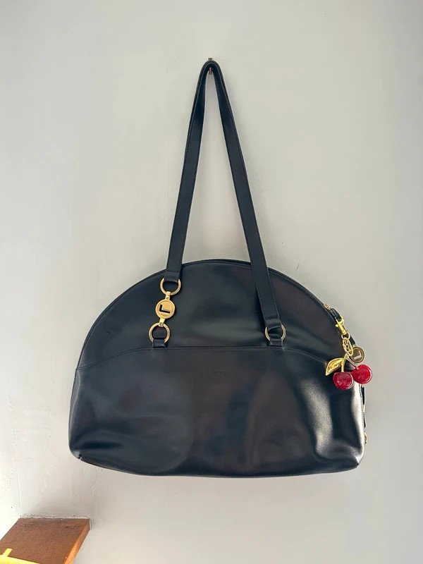 Grand sac à main Lancel Paris en cuir noir