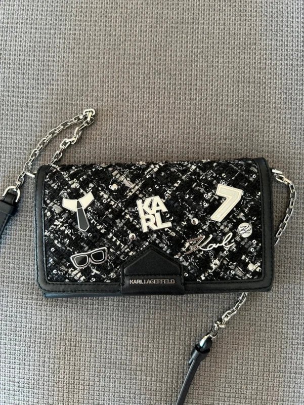 Sac noir et argenté Karl Lagerfeld