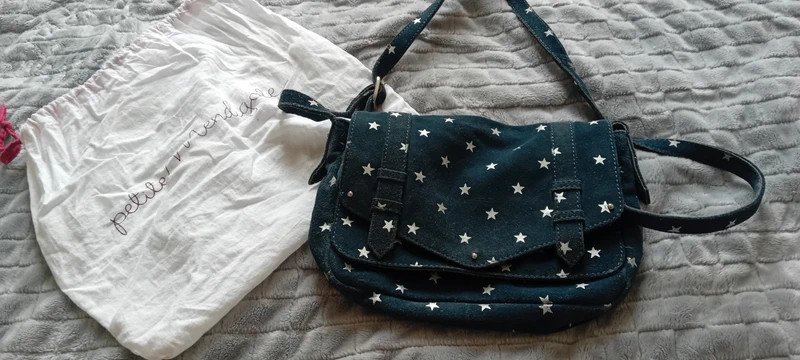 Sac bleu marine étoiles argentées Petite Mendigote