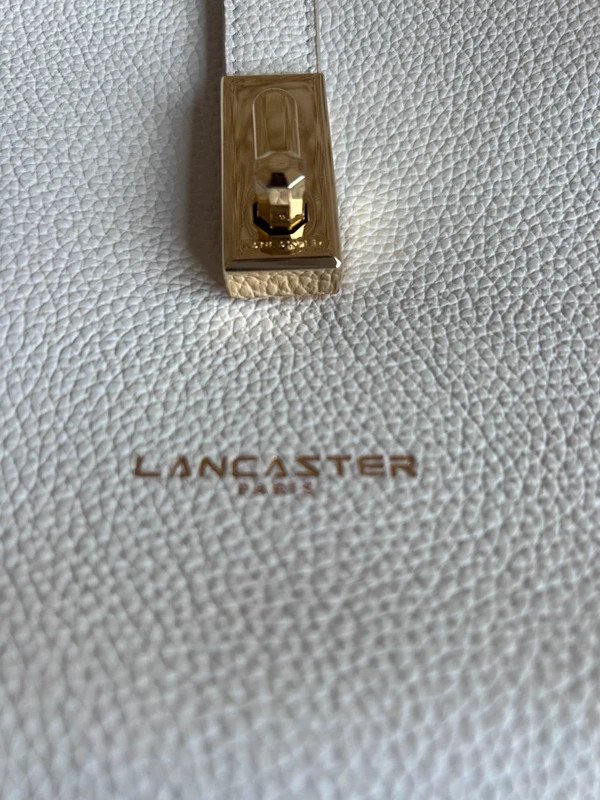 Sac bandoulière cuir blanc Lancaster