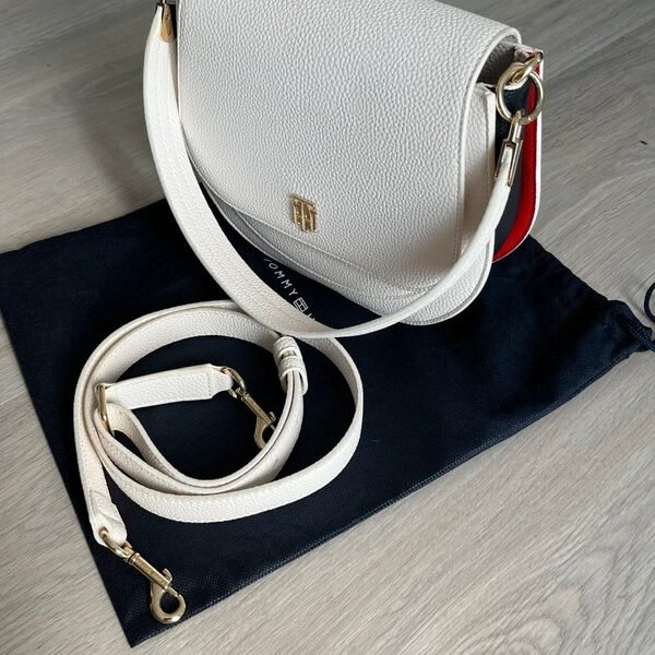 Sac besace à bandoulière Tommy Hilfiger blanc