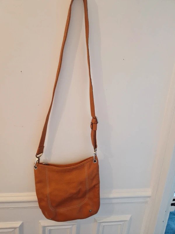 Sac Longchamp camel orange