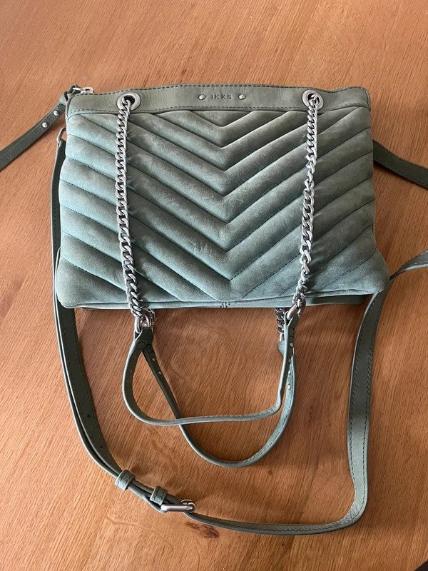 Sac bandoulière IKKS en cuir vert