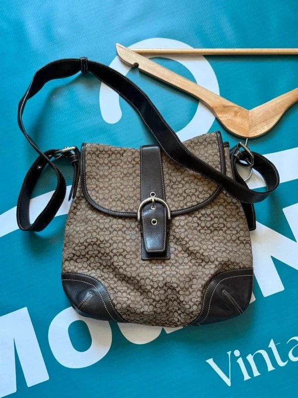 Sac à main coach signature sufflette en cuir