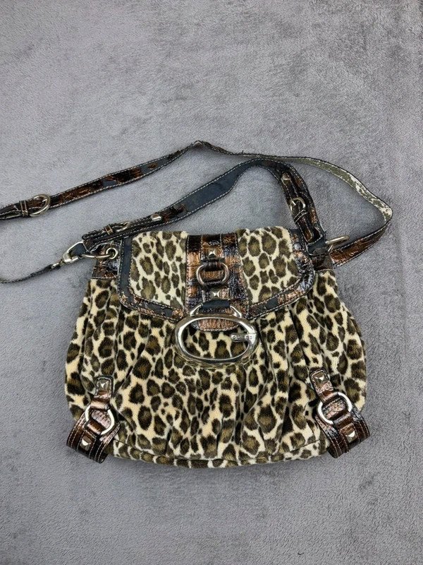Sac Vintage Guess Motif Léopard Y2K 00s
